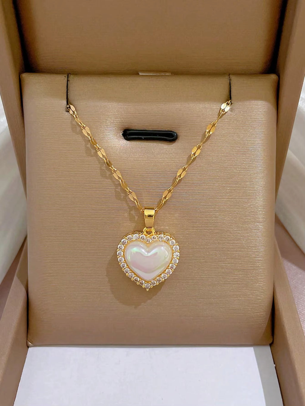 1 Stainless Steel Gold-Plated Love Necklace
