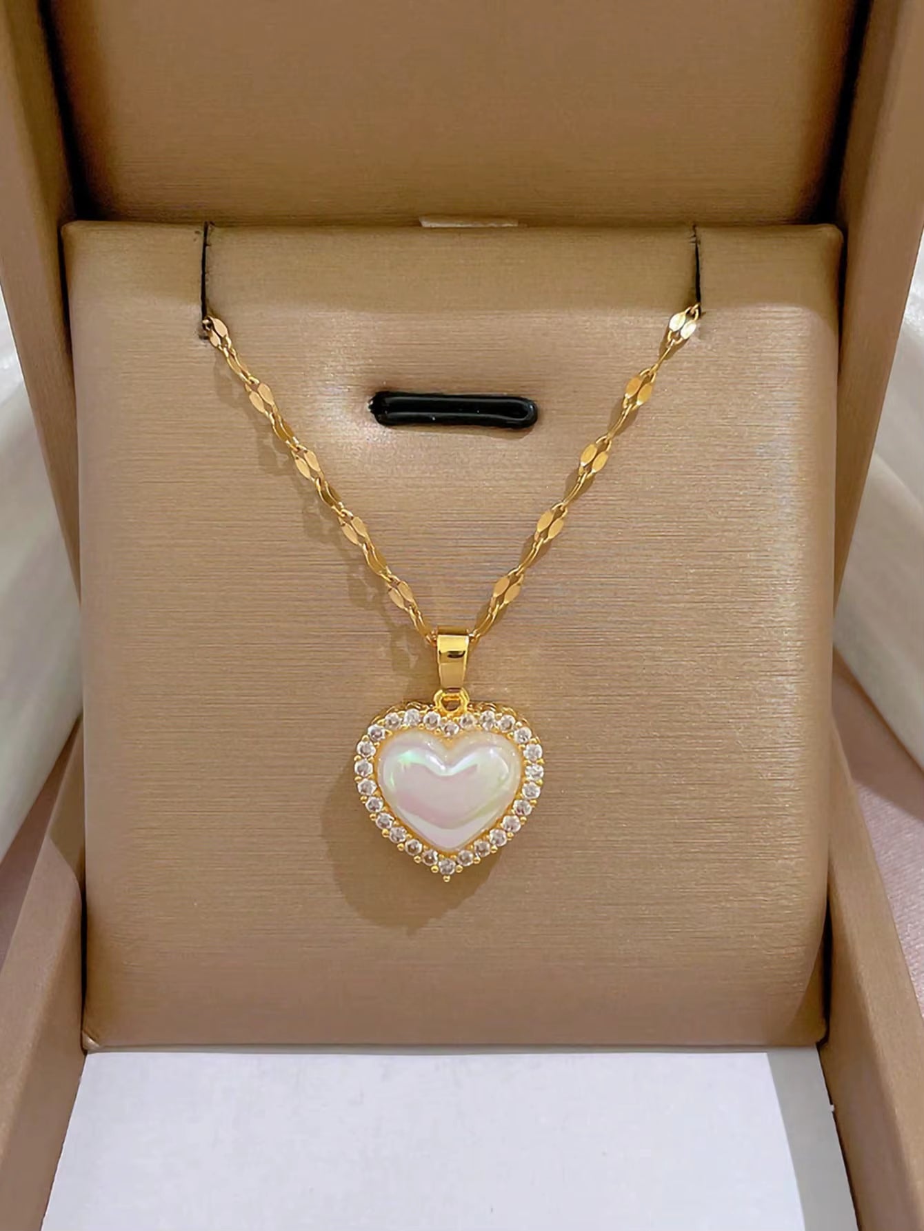 1 Stainless Steel Gold-Plated Love Necklace