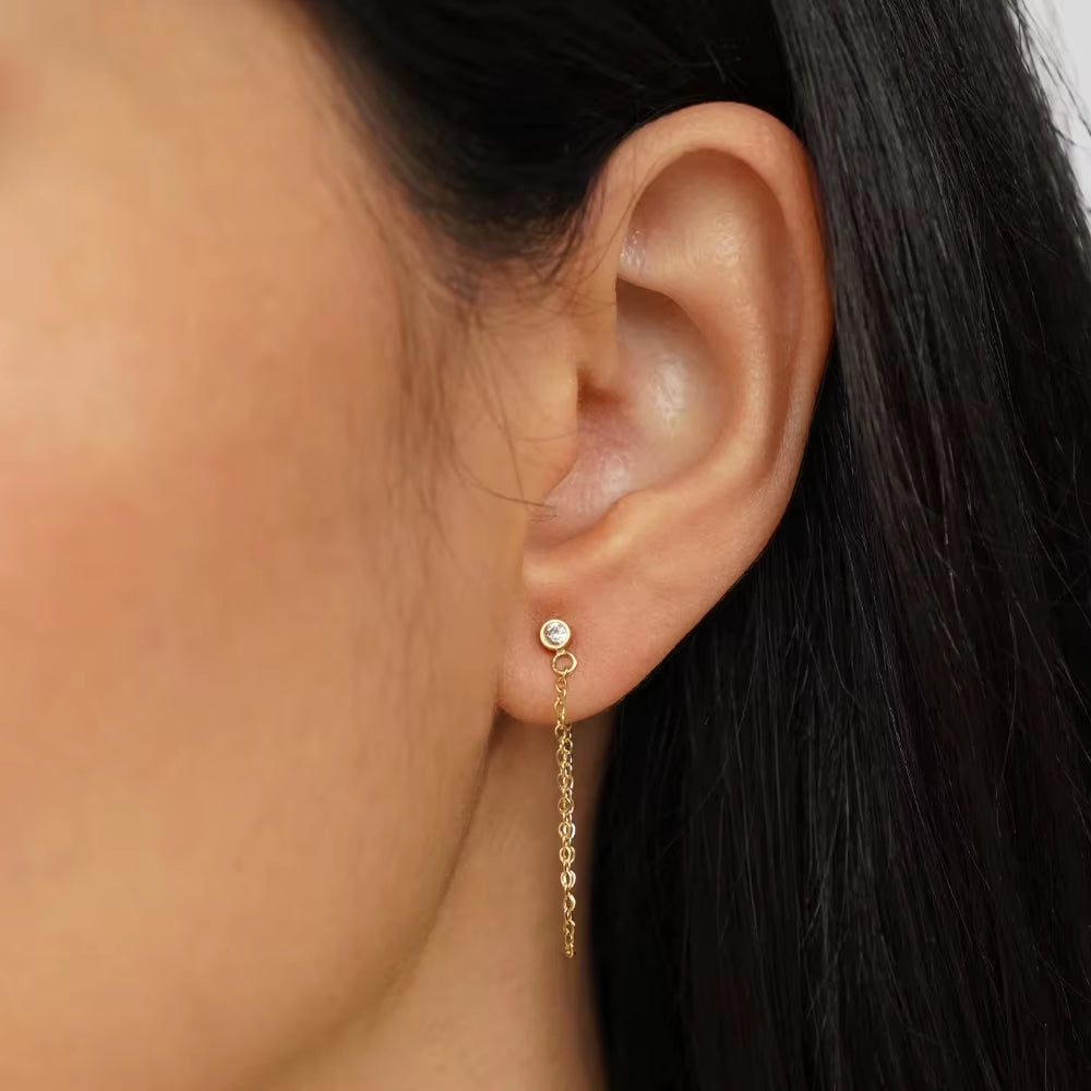 Emanc Korean Aesthetic Earring Stainless Steel Earrings for Women Drop Dangle Boho Earrings Women Fashion Jewelry 2022 Wholesale