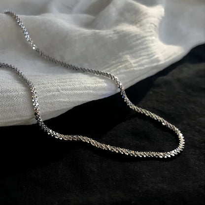 Emanco New Popular Silver Colour Sparkling Clavicle Chain Choker Necklace for Women Fine Jewelry Wedding Party Gift