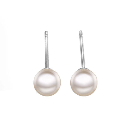 Emanco Korean Style Diameter 6MM Small Stud Earrings for Women Imitation Pearl Hypoallergenic Earings Fashion Jewelry