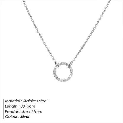 Statement Necklace Women Dainty Stainless Steel Necklace Choker Pendant Necklace Fashion Jewelry