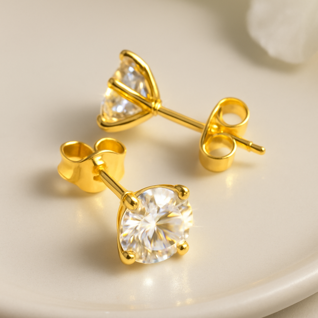 Solara Moissanite Studs