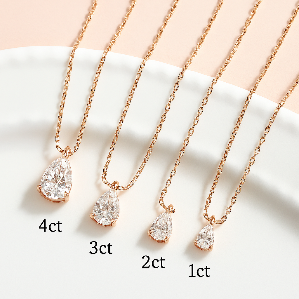 Celeste Moissanite Birnenhalskette