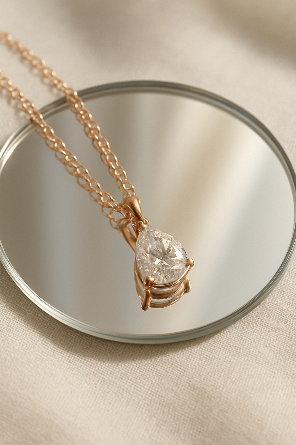 Celeste Moissanite Pear Necklace