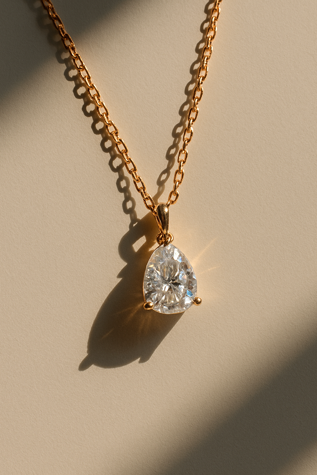 Celeste Moissanite Pear Necklace