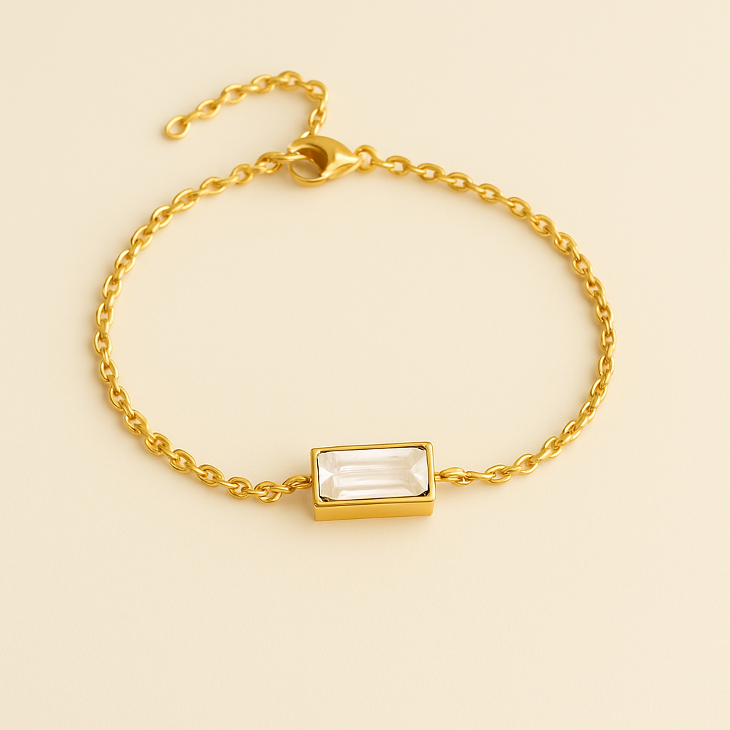 Rectangular Birthstone Bracelet