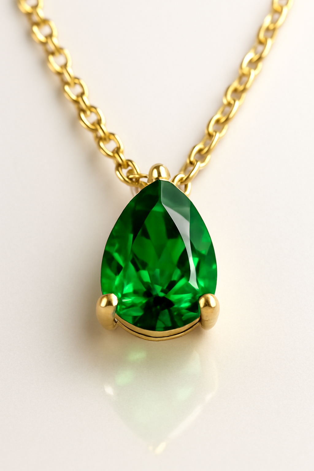 Collier avec pierre de naissance en forme de larme