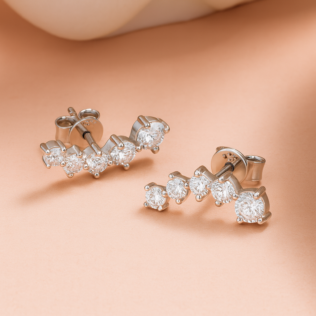 Lustre Arc Moissanite Earrings