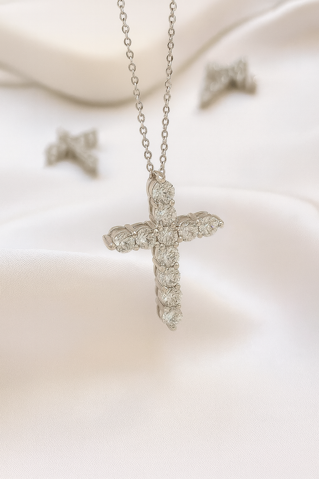 Eternal Cross Moissanite Necklace