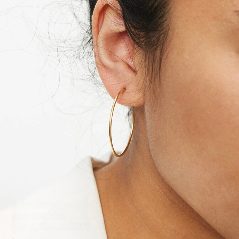Boucles d'oreilles créoles de 40 mm de large 
