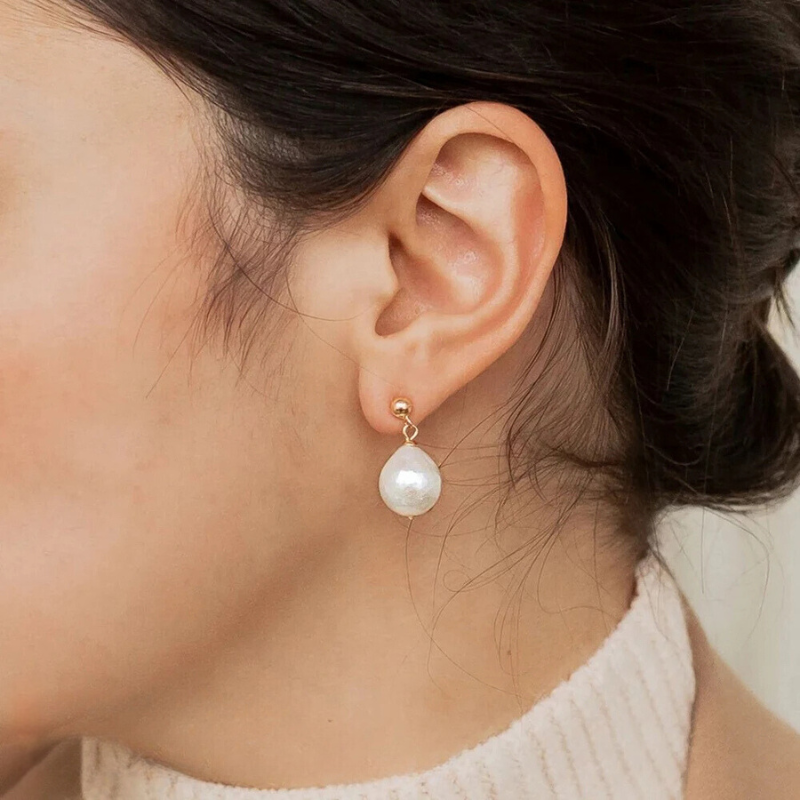 Boucles d'oreilles pendantes en perles