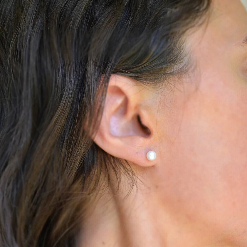 Boucles d'oreilles à clous en perles 