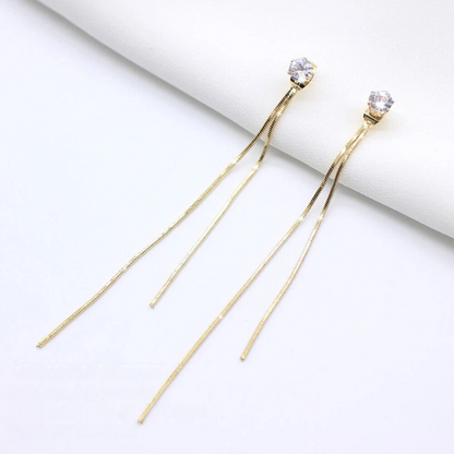 Studded Dangle Snake Earrings