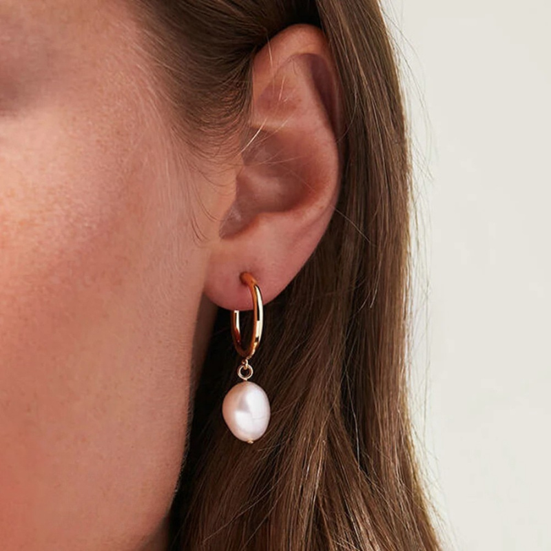 Pearl Loop Earrings