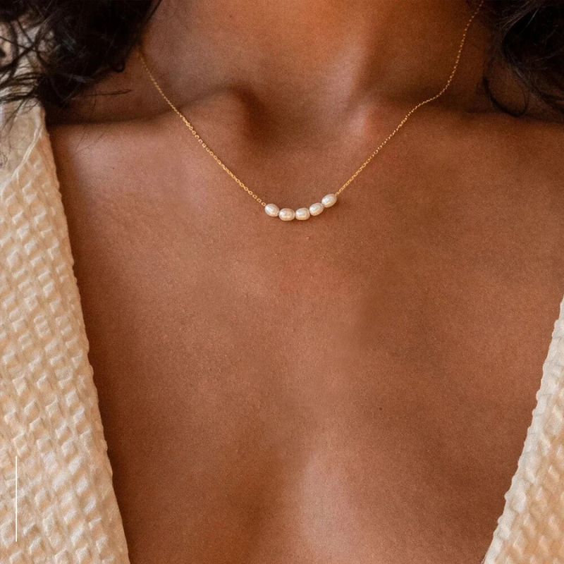 Collier 5 perles 