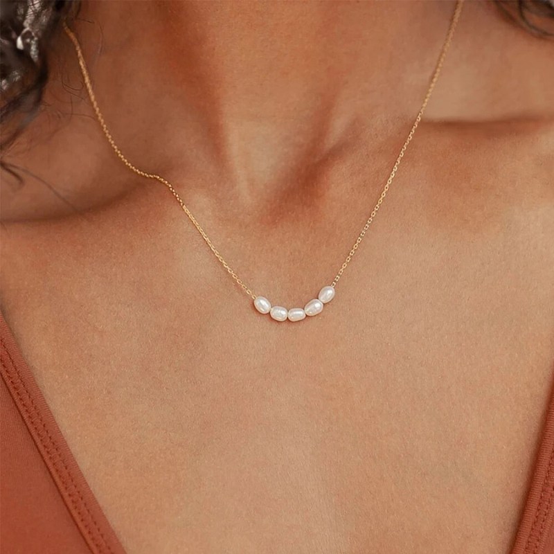 Collier 5 perles 