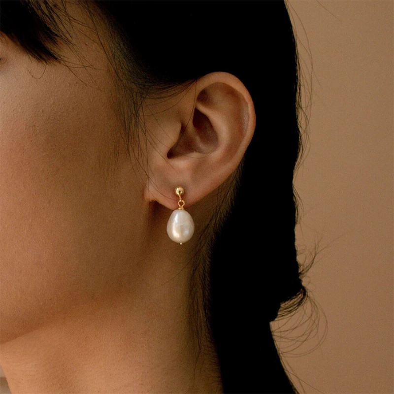 Boucles d'oreilles pendantes en perles