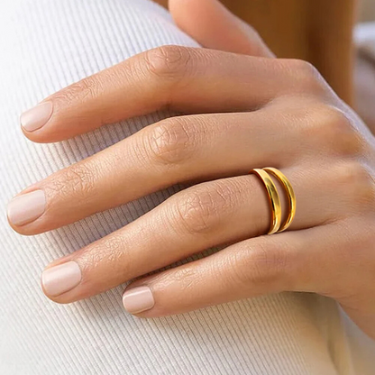 Double Layer Open Ring