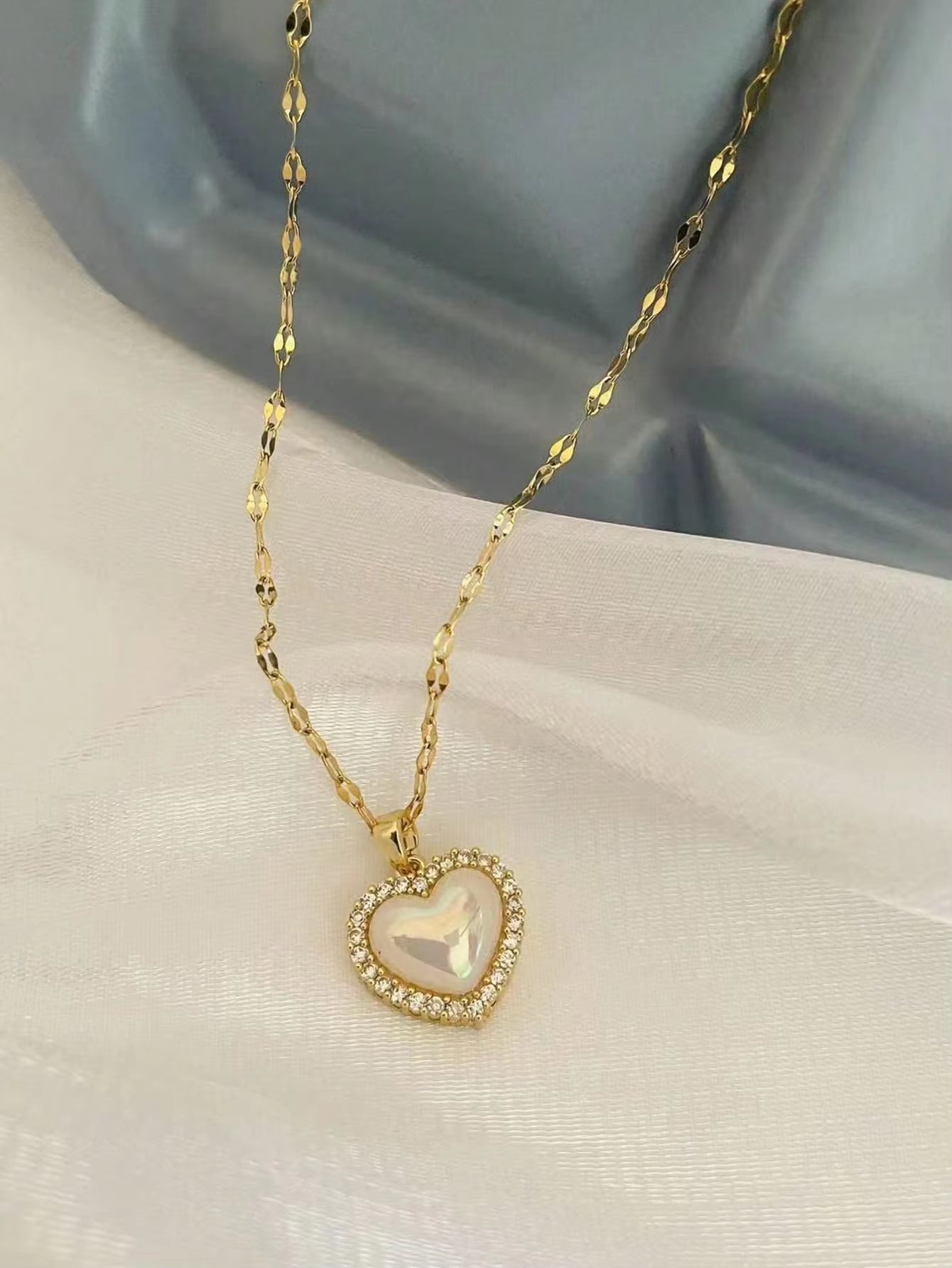 1 Stainless Steel Gold-Plated Love Necklace