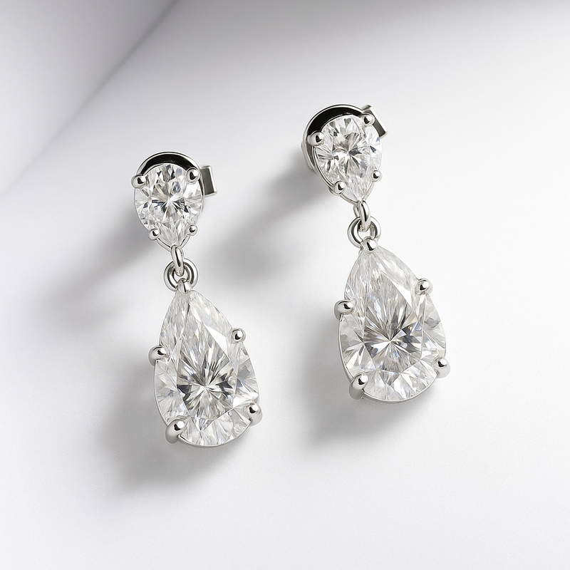 Boucles d'oreilles pendantes en forme de poire Celestia